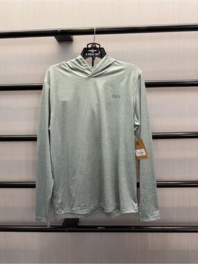 Eddie Bauer 2 PC Light Green Long-Sleeve Hooded Swim Shirt and Swim Trunk